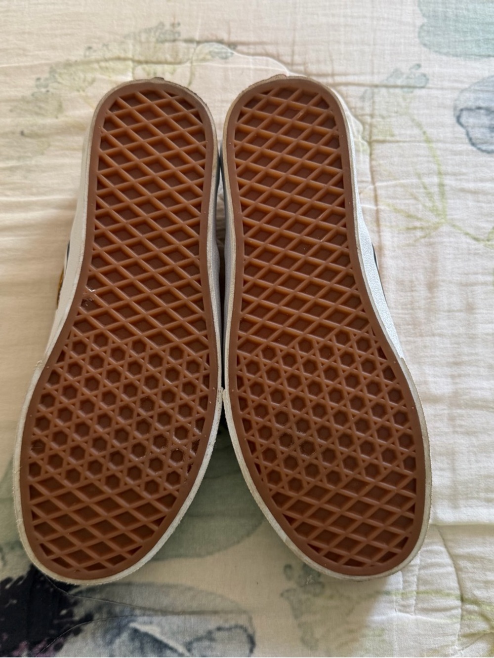 Camel Brown & White Checkered Vans - Picture 5 of 6